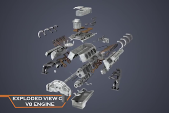 do realistic 3d model product animation