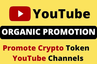 promote crypto token in youtube channels