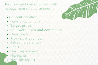be your instagram manager
