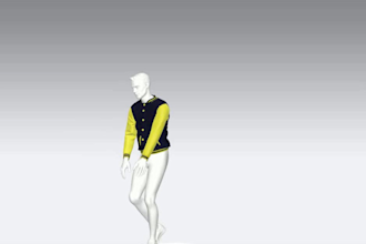 do realistic 3d aparel  fashion  and 3d clothing mockup in clo