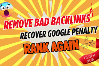 remove toxic backlinks, disavow links, recover SEO penalty and reduce spam score