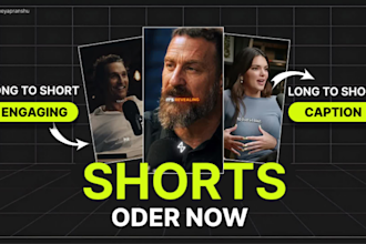 podcast, viral long to short form video for reel,tik tok and youtube