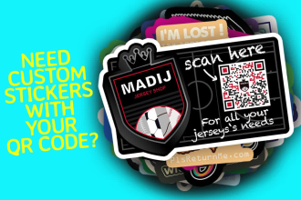 make sticker design with qr code integrated