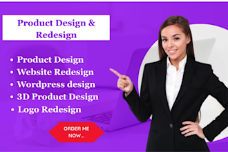 design 3d product wordpress website powerpoint canva logo redesign with figma