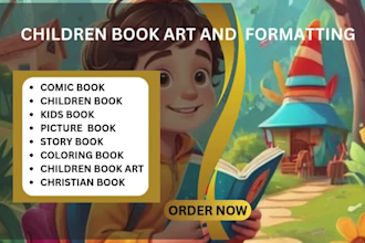 illustrate your childrens book, picture book, childrens story book, rhyme