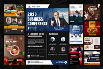 design a professional flyer, brochure for your business in canva template