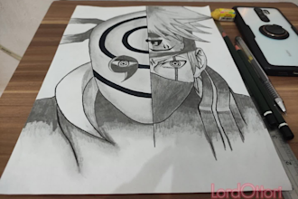 do anime sketch drawing services using a manual pencil