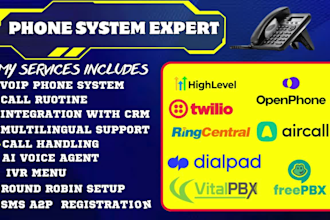 setup ringcentral twilio freepbx vitalpbx aircall vicidial voip ghl ai chatbot