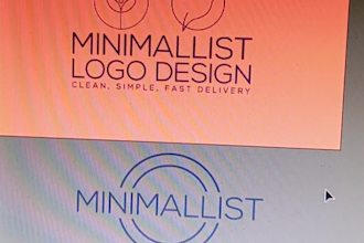 design a clean minimalist logo with branding touch