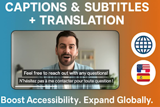 create accurate subtitle, closed caption and translate your video professionally