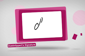 professionally animate your handwritten signature or logo