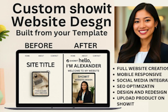 design and customize your showit website using any template