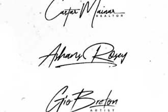 create handwritten signature, digital signature, signature logo design