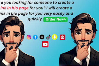 create link in bio page, small amount
