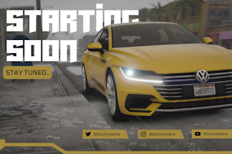 make custom animated twitch starting soon, brb, ending screen