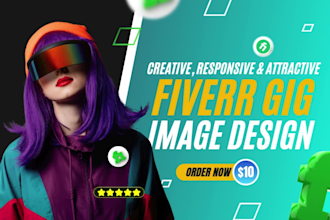 design attractive fiverr thumbnail, gig picture, gig image and gig cover