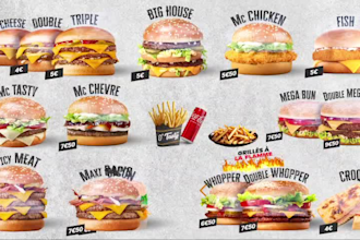 do professional fast food menu board design