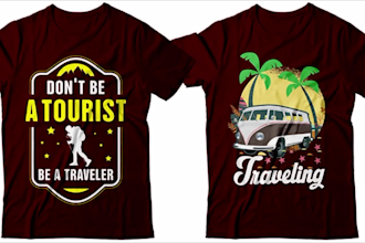 create an attractive graphic t shirt design for you