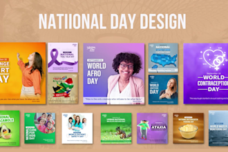 design creative and attractive social media posts or ads