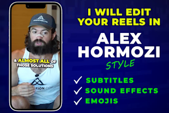 edit instagram reels with captions like alex hormozi