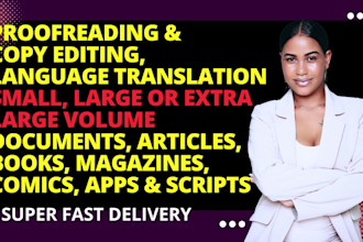 proofread and copy edit your small or large volume document, book or writing gtg