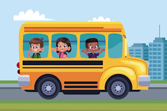 create distinct 2d animation kid song or learning videos