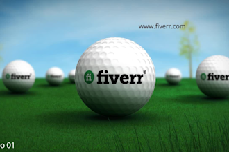 make 2 golf logo animation intro videos in full HD 1080p in 24 hours