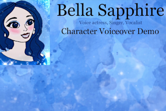create high quality female character voiceovers