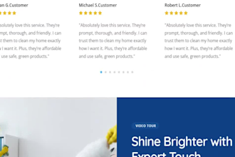 build squarespace cleaning service website office house cleaning laundry website