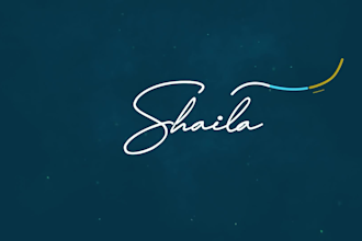 create a unique handwritten custom signature logo animation