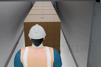 create 3d industrial process animation, 3d industrial manufacturing animation
