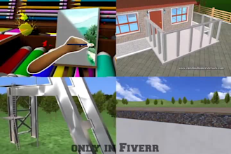 create 3d animation, structures or tv spots in HD