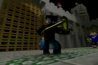 make cool 3d minecraft animation short music intro gameplay video animation