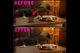 object remove unwanted people, text from video after effect