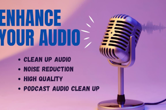 clean up, edit, enhance, fix, repair and restore audio or music