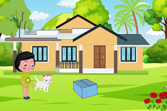 create unique 2d cartoon video animation for kids