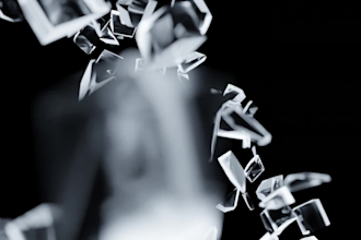 create stunning 3d glass logo animation