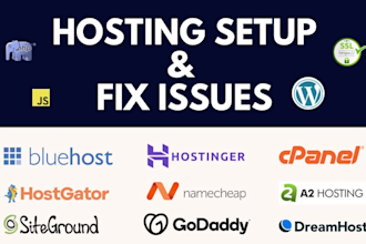 setup web hosting on bluehost, godaddy, hostinger, hostgator