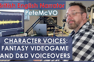 create a fantasy video game or dnd character voiceover