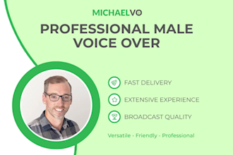 record an american male voice over