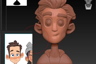 create 3d model detail sculpture for render, 3d character model, 3d animal model