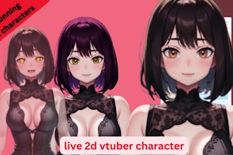 do 2d character design 2d cartoon animation video live2d 2d anime 2d avatar nfsw