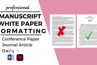 format manuscript conference paper white paper journal article, daily journal