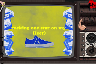 create a colorful 2d animated lyric video