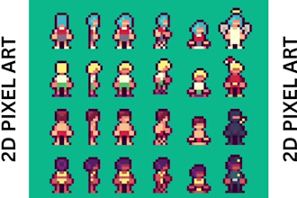 make 2d sprite sheet, pixel game art sprite sheet animation, pixel art animation