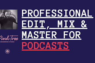 professionally edit, add music, mix and master your podcast