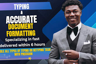 do professional assignment and handwriting in english typing
