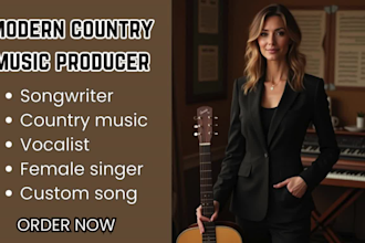 produce country music song as a female country rock singer and ghost producer