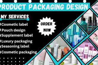 premium cosmetic, supplement, and seasoning labels with luxury packaging