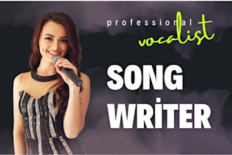be your edm, pop, jazz, female singer and write your song lyrics melody